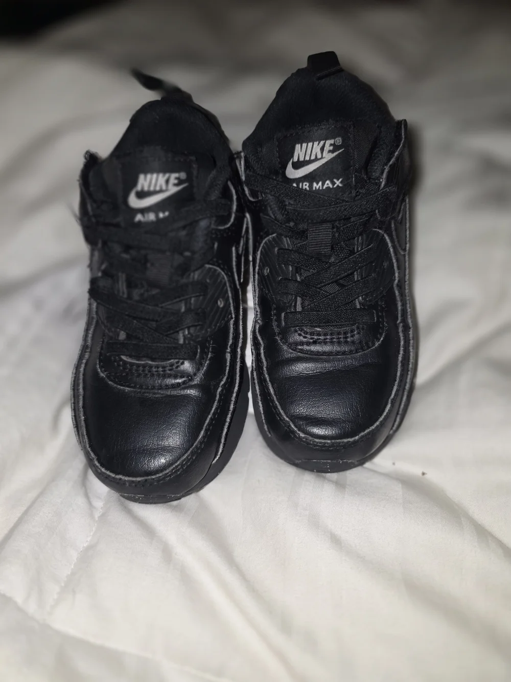 Nike Kids Black Leather Air Max Sneakers